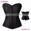 2016 Black Underbust Costume Woman Corset Steampunk Wholesale