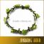 2016 New Premium Online Shopping Fashion Beautiful Color Mixed Fabric Rose Flower Faux Leather Braided Flower Headband