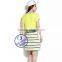 Custom wholesale yarn dyed cotton girls casual dresses with printing