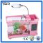 Mini desktop USB fish tank with pen holder,electronic USB fish tank with Led lamp,Mini desktop multifunction USB fish tank