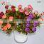 7 heads small artificial camellia silk flower in autumn colors