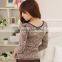 Womens Open Armpit Plush Plus Leopard Thermal Long Sleeve Inner Wear