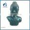 Blue color porcelain wholesale buy mini ceramic buddha head statue