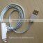 2 in 1 USB Data wire white charging cable for SAMSUNG & iphone mobile phone