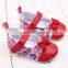 Cute baby girls christmas bownot flowers dress shoes wholesale red christmas toddler girl princess shoes