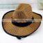 In Stock Cheap Plain Cowboy Straw Hat