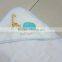 Customer logo applique soft cotton terry baby hooded towel