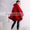 2015 latest dress designs Real cashmere shawl with fox fur trim