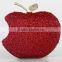 New fashion cheap apple shape dressing bag/Latest design bridal wedding clutch