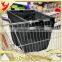 Large Capacity Foldable Cart Trolley Supermarket Green Eco-friendly Shopping Bag Square Pocket Reusable Foldable Handle Bag