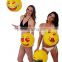 4 NEW LARGE 15" SMILE FACE INFLATABLE BEACH BALLS POOL BEACHBALL PARTY FAVORS