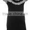 V neck Maternity dress with contrasting neck frill design