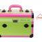 China Factory Supply Green Women PVC Professional Makeup Handbag Cosmetic Case With Mirror