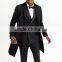 Modern Custom Tailored Black Three Button Long Trench Coat for Man