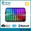 Portable bluetooth speaker with LED light, built-in microphone, TF card reader