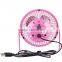 4 inch 2300 RPM usb personal metal hand cooler fan with full metal gill and aluminun blades