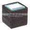 Square Rattan Tissue Box Cover, Espresso