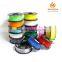 Multicolor 3d filament in PLA , high quality 3d raw material made by MINGDA