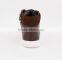 2016 Wholesale Kids Lace-up Brown and Yellow Mix Color Casual Shoes