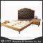 Antique PU leather wood bedroom furniture