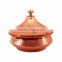 Hammered Steel Copper Serving Mughlai Handi With Lid 650 ML - Serving Dish Curry Home Hotel Restaurant Tableware