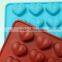 15 cups lovely shaped silicon chocolate molds for bakeware accressories