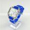 New Style Ladies Silicone Wristwatch square cse muticolors unisex watches
