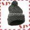 Custom blank plain pom pom beanies hat