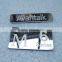 Chemically etched stainless steel nameplate for machine