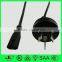 Argentina standard flat lamp cord cable fix adapter plug and IRAM electrical switch