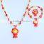 charm bead bracelet wholesale fashion doll pendant necklace kids jewelry sets