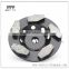 4" Hexogan segmented diamond cup wheel concrete grinding surfacing