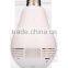H.264 Fisheye Panoramic Bulb Light Hidden IP Camera 185 degree