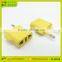 Hot selling copper pin usa to european plug converter travel adaptor