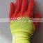 rubber gloves green blue red rubber coated gloves for contruction