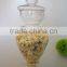 2014 new design high clear blown glass canister with glass lid storage jar