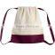 wholesale Promotional blank Canvas Two Tone Drawstring Sport Bag Backpack