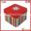 FDA Test Square Fancy Print Holiday Gift Tin Box