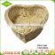Handwoven eco-friendly heart shape wicker gift basket