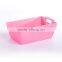 New PP plastic rectangular storage basket with handle