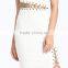 2017 New  eyelet with golding line accessory fashion sexy ladies dress