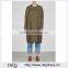 Wholesale Ladies Apparel Front Flap Pockets Long Length Dark Olive Shell Parka(DQE0373C)