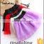 new girls latin dance skirts children skirts with pearl black waist