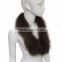 Myfur Dark Grey Color Dyed Real Raccoon Fur Collar for Winter Garment Trimmed