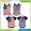OEM baby boy's clothes 100% cotton short sleeve rompers