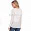 New Style Women White Fishnet V Neck Hoodies Wholesale