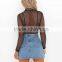 B33760A Autumn New Arrival floral embroidery hot women denim Skirt