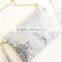 Fashion luxury sequins hand bag party lady bag with metal chain strap