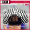 Racing snapback hat with built-in led light led cap lights wholesale pu plaid leather cap and hat