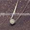 Single Bead Ball Pendant Silver Chain Necklace Colorful Precious Natural Crystal Necklace Jewelry